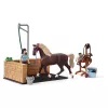 schleich HORSE CLUB Zona di lavaggio con Emily e Luna, Animale, Scuderia, Cavalli, 5 anni, Multicolore, Plastica