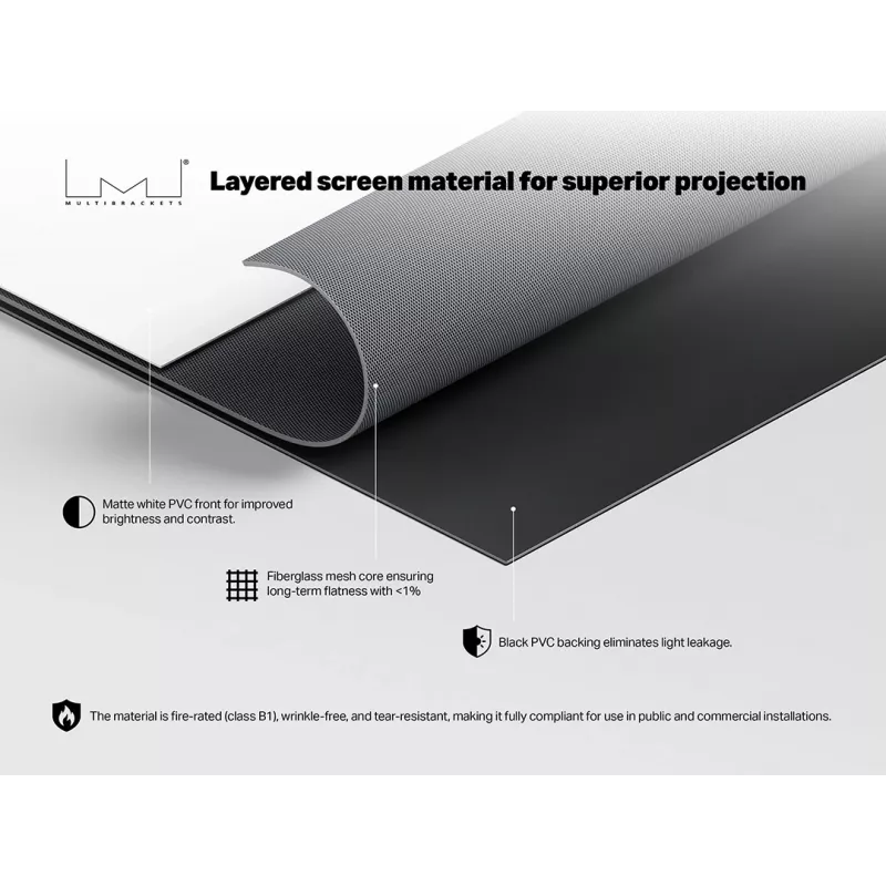 Multibrackets M Schermo di proiezione motorizzato 16:9 300x168, 135 pollici Black Edition
