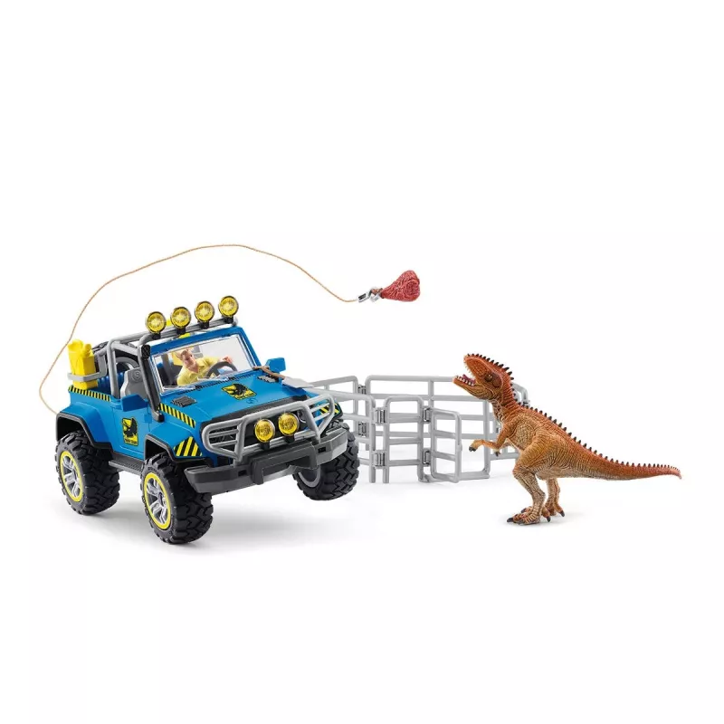 schleich Dinosaurs fuoristrada con avamposto dei dinosauri