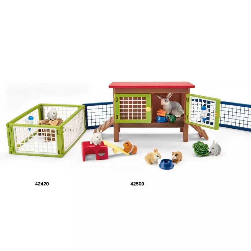 conigliera e porcile per cavie Schleich FARM WORLD 42500