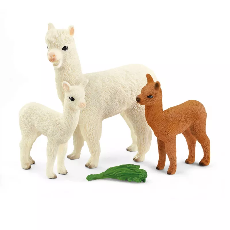 schleich WILD LIFE set alpaca, 3 anni, Wild Life, marrone, verde, bianco, 3 pz.