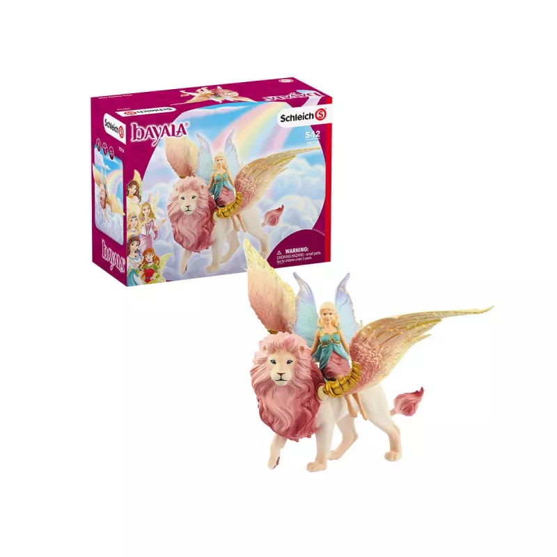 figura Schleich BAYALA fata in volo su leone alato