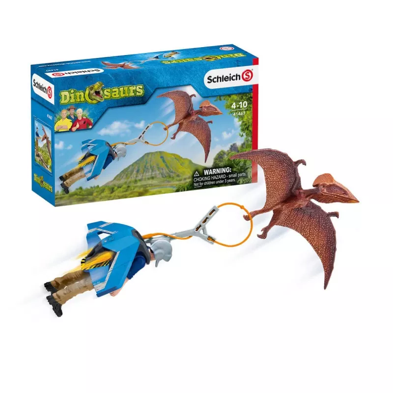 Schleich Dinosaurier set di gioco Jetpack Chase