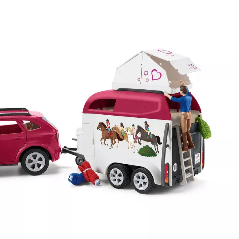 azione/avventura Schleich HORSE CLUB avventure a cavallo con auto e rimorchio