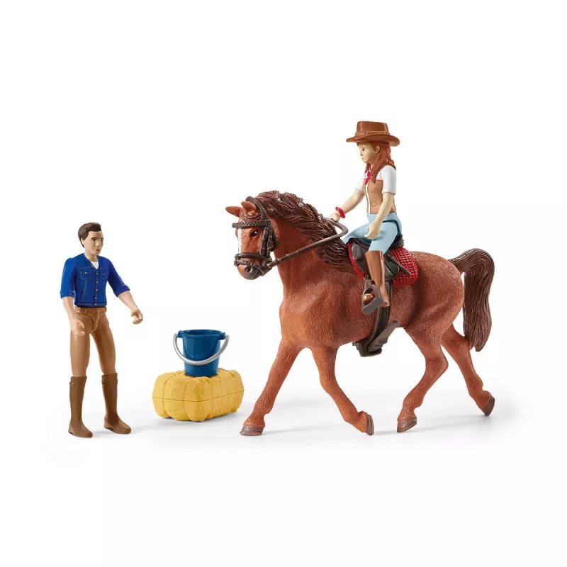 azione/avventura Schleich HORSE CLUB avventure a cavallo con auto e rimorchio