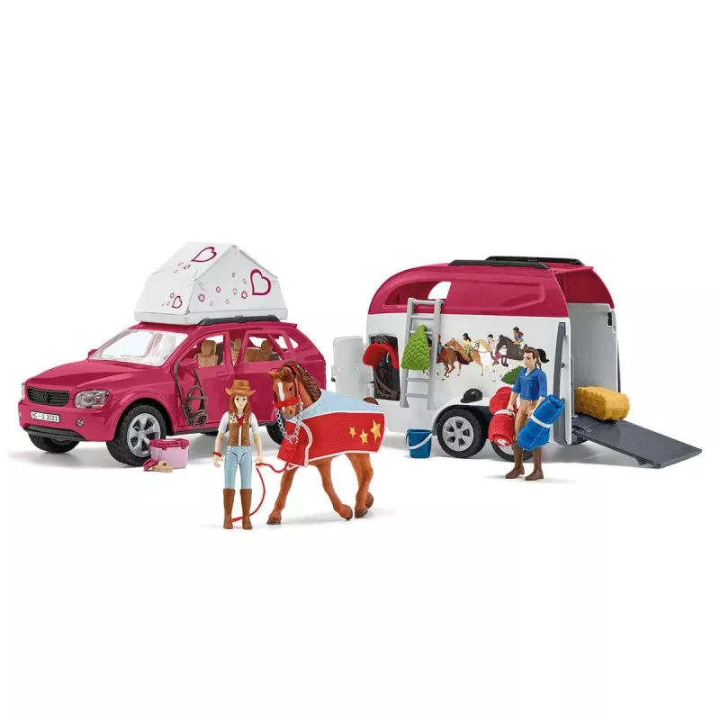 azione/avventura Schleich HORSE CLUB avventure a cavallo con auto e rimorchio