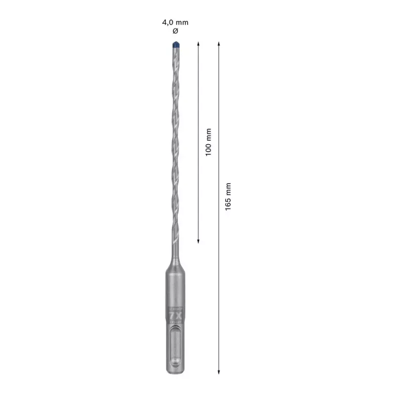 Punta Bosch SDS plus-7X 4mm 165mm 1 pezzo