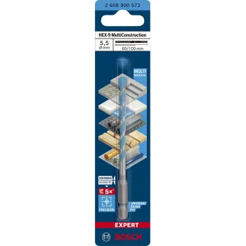 Punta MultiConstruction Bosch EXPERT HEX‑92608900572 5,5 mm diametro, 60 mm lunghezza