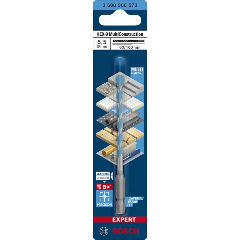 Punta MultiConstruction Bosch EXPERT HEX‑92608900572 5,5 mm diametro, 60 mm lunghezza