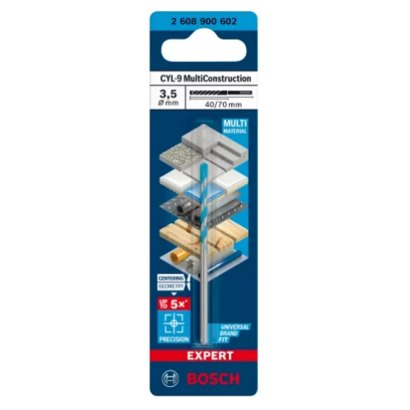 Punta MultiConstruction Bosch EXPERT CYL-92608900602, 3,5 mm diametro, 40 mm lunghezza