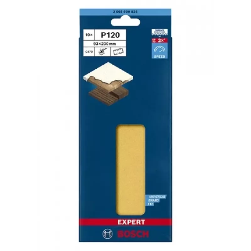 Bosch 2 608 900 836 foglio abrasivo per legno e vernice