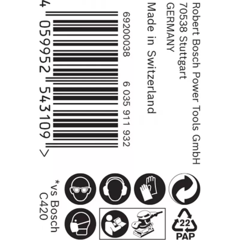 Bosch 2 608 900 907 accessorio levigatura a mano rotolo abrasivo 1 pezzo