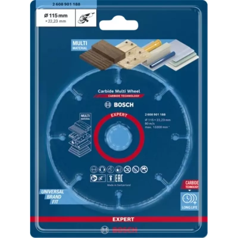 Bosch 2 608 901 188 utensile rotante accessorio levigatura/abrasivo disco da taglio per plastica, legno
