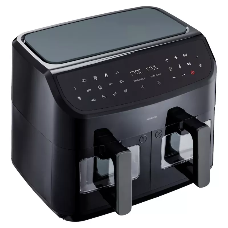 MEDION LIFE P20 Double 8,7 L 2600 W friggitrice ad aria nera