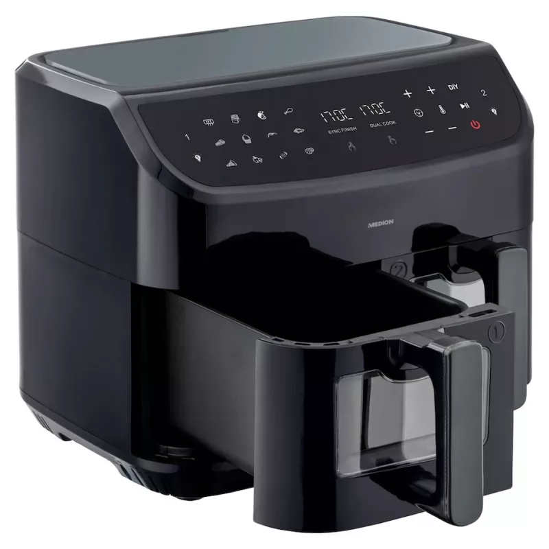 MEDION LIFE P20 Double 8,7 L 2600 W friggitrice ad aria nera