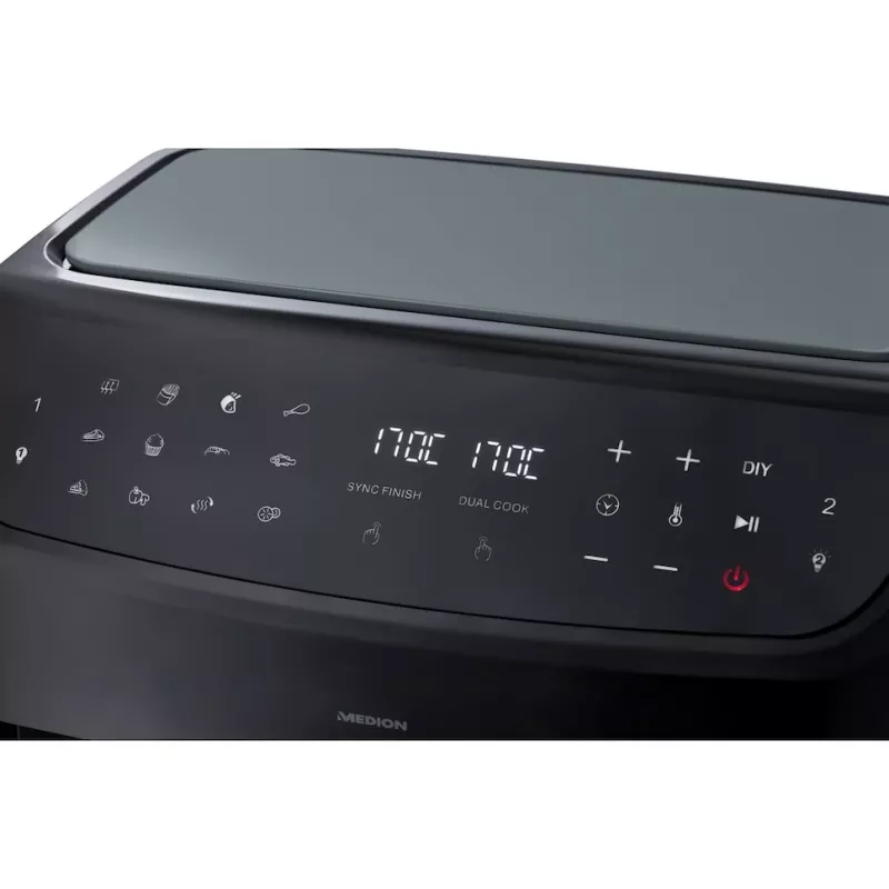 MEDION LIFE P20 Double 8,7 L 2600 W friggitrice ad aria nera