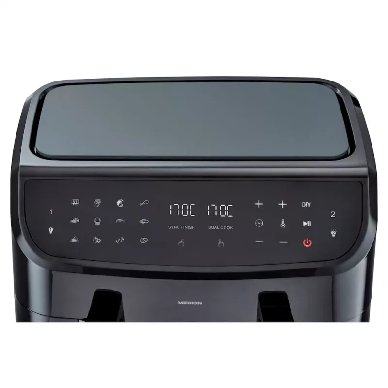 MEDION LIFE P20 Double 8,7 L 2600 W friggitrice ad aria nera