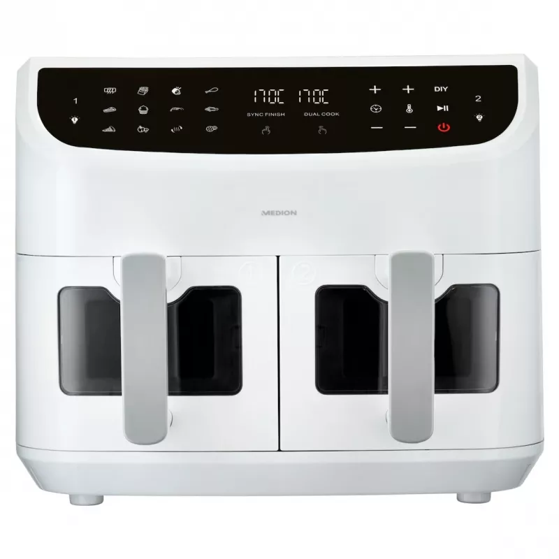 MEDION LIFE P20 Double 8.7 L 2600 W friggitrice ad aria bianca