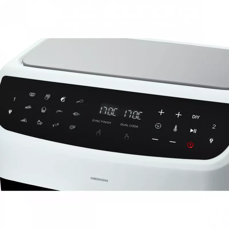 MEDION LIFE P20 Double 8.7 L 2600 W friggitrice ad aria bianca