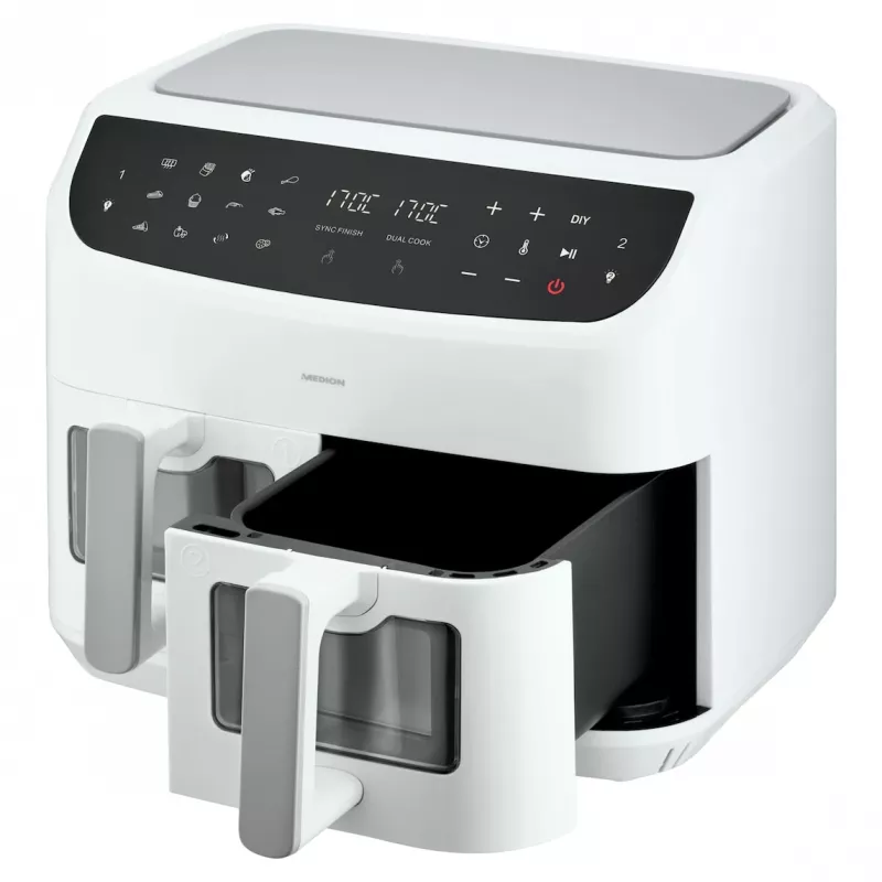 MEDION LIFE P20 Double 8.7 L 2600 W friggitrice ad aria bianca