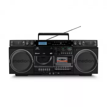 Sistema musicale MEDION LIFE P66538 — 20 W, diffusori a 2 vie, DAB+/FM/PLL, Bluetooth, display LCD, nero