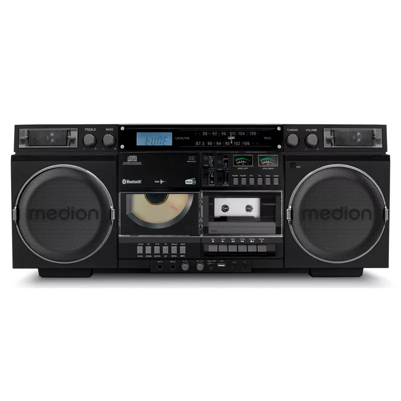 Sistema musicale MEDION LIFE P66538 — 20 W, diffusori a 2 vie, DAB+/FM/PLL, Bluetooth, display LCD, nero
