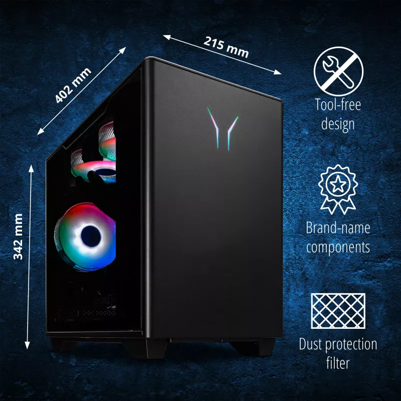 ERAZER Bandit P20 MD35462 Intel Core Ultra 7 265F 32 GB DDR5-SDRAM 1 TB SSD NVIDIA GeForce RTX 5070 Windows 11 Tower-PC nero