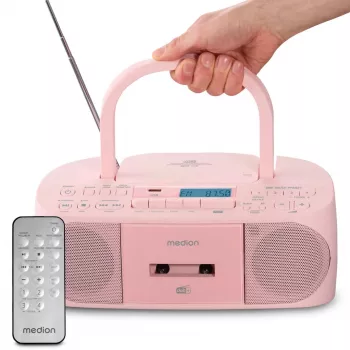Radio personale MEDION 50079336 — sintonizzatore DAB+ FM PLL, display LCD, Bluetooth 10 m, 6 W RMS, uscita 3,5 mm