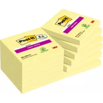 3M 654-SSCY-P8+4 Note adesive quadrate gialle 90 fogli autoadesivo