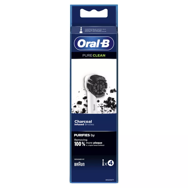 Oral-B Pure Clean testine di ricambio per spazzolino, 4 pezzi, bianche (350053)