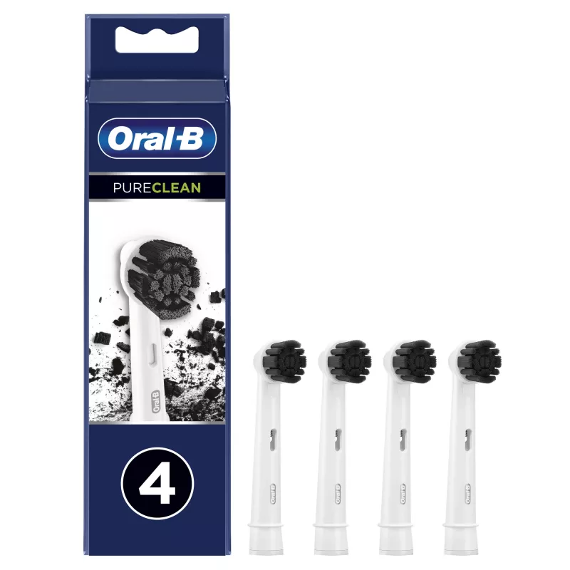 Oral-B Pure Clean testine di ricambio per spazzolino, 4 pezzi, bianche (350053)