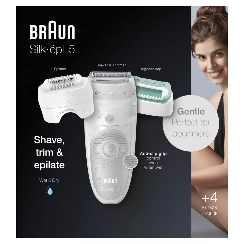 Braun Silk-épil 5 81770430 epilatore 28 pinzette bianco