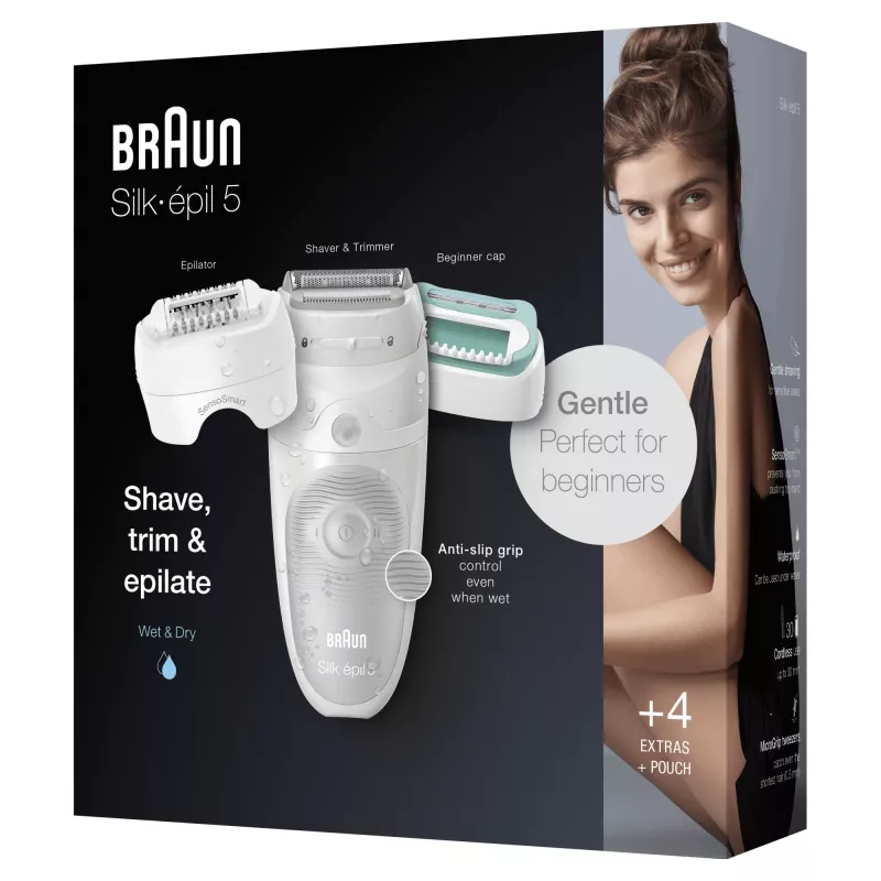 Braun Silk-épil 5 81770430 epilatore 28 pinzette bianco