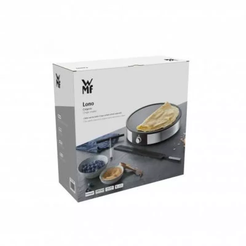 WMF Lono Crêperie macchina per crêpe 1 crêpe 1600 W nero, argento