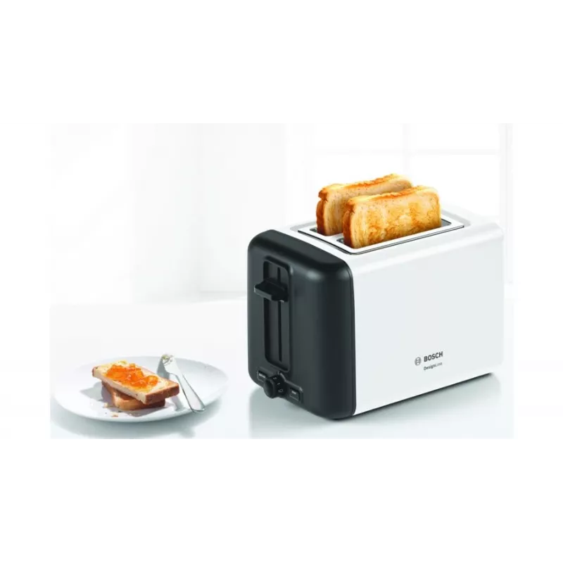 Bosch TAT3P421DE tostapane 2 fette 970 W nero, bianco