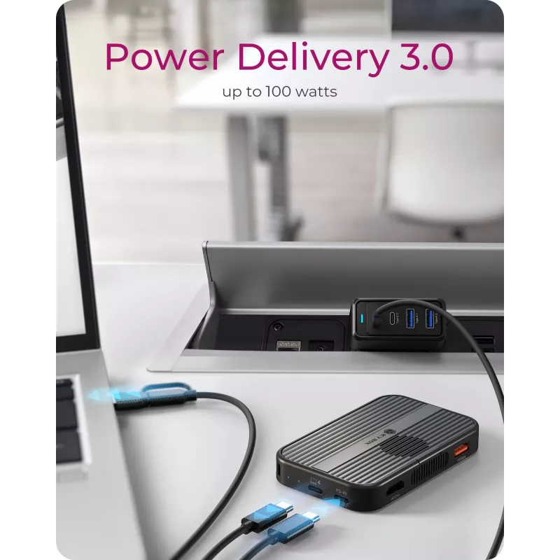 ICY BOX IB-DK4071M-CU31 USB 3.2 Gen 2 (3.1 Gen 1) Type-C nero