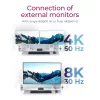 ICY BOX IB-HUB801-TB4 Thunderbolt 4 40000 Mbit/s antracite, nero