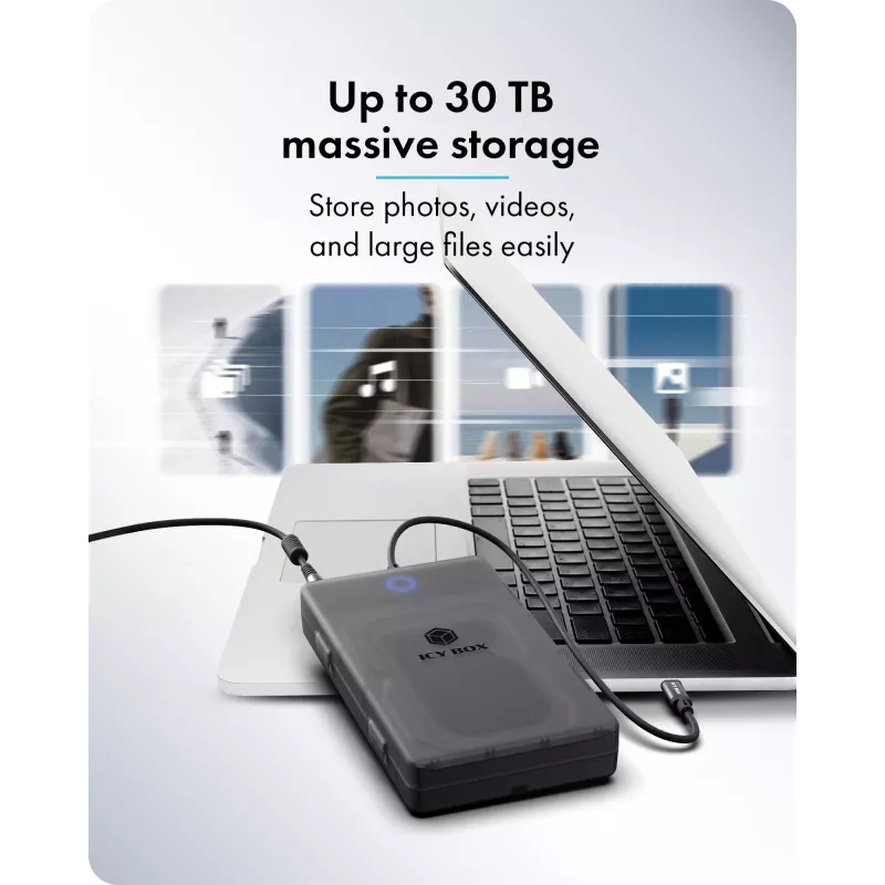 ICY BOX Spade Base 388 case per 2,5 pollici/3,5 pollici SATA SSD/HDD
