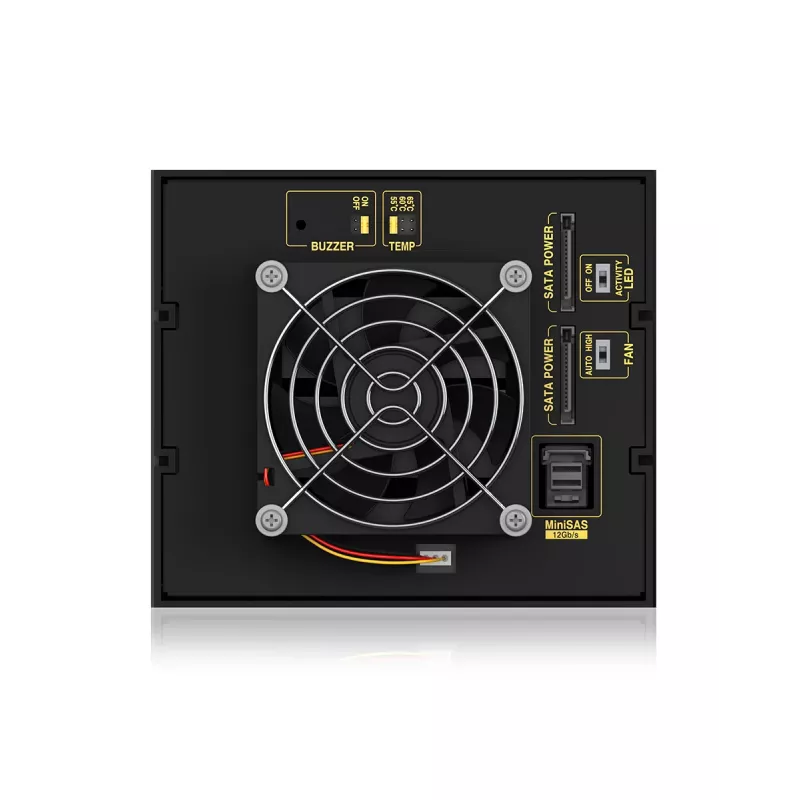 ICY BOX IB-574SSK-12G 8,89 cm (3,5 pollici) backplane nero