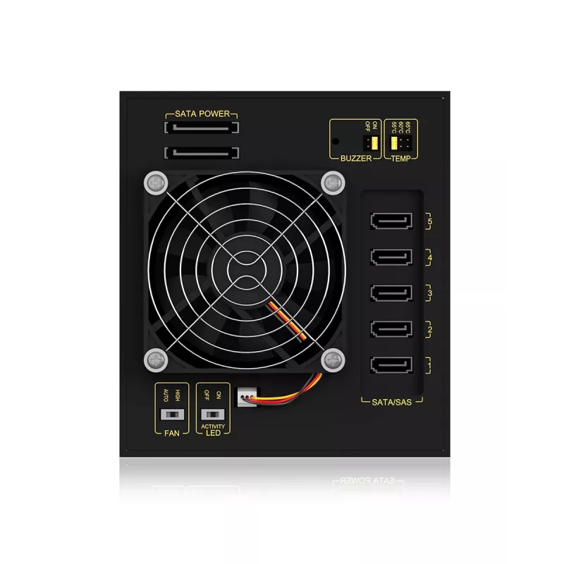 ICY BOX IB-575SSK-12G 8,89 cm (3,5 pollici) backplane nero