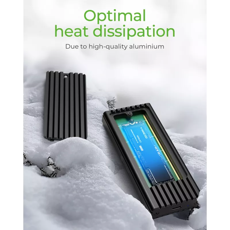 ICY BOX IB-1917M-C32 case per SSD nero M.2 alimentato via USB