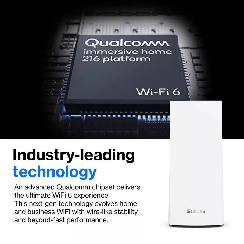Linksys AX5400 Whole Home Mesh WiFi 6 Sistema Dual-Band, confezione da 2
