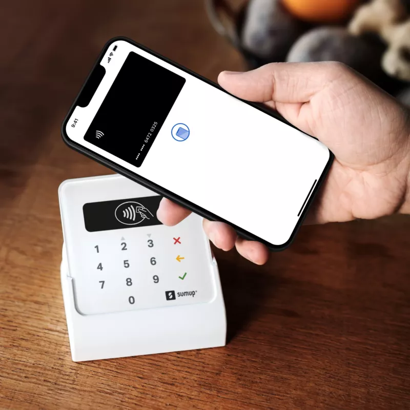 SumUp Air e stazione di ricarica, Bluetooth, Near Field Communication (NFC), 1 m, Bianco, 141 g