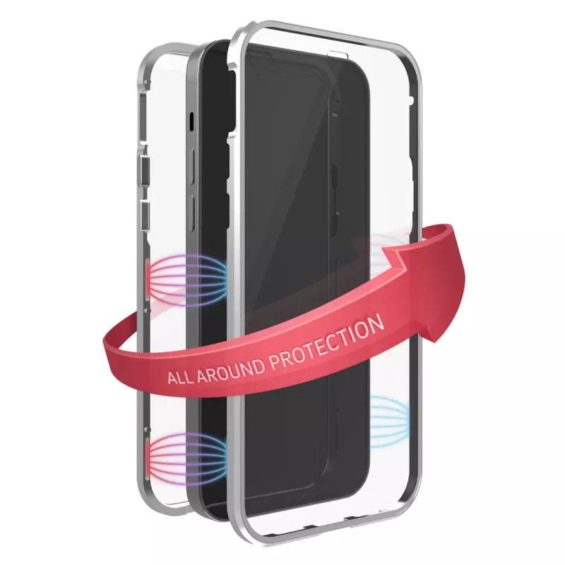 Hama 360° Glass custodia per cellulare copertura argento trasparente per iPhone 14 Pro Max