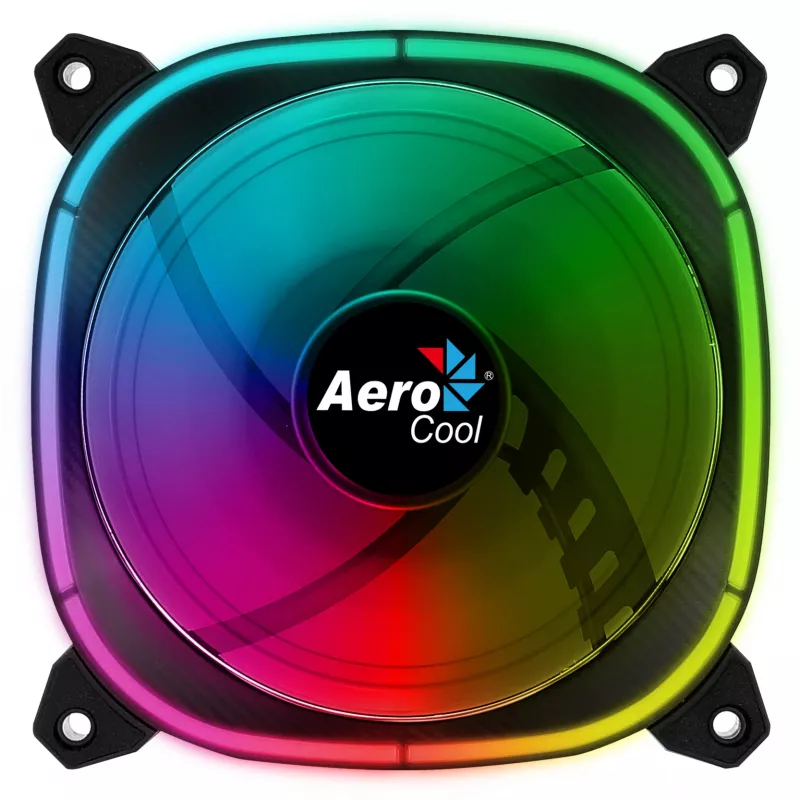 Ventola PC Aerocool ASTRO12 12cm LED RGB antivibrazione 6 pin nero