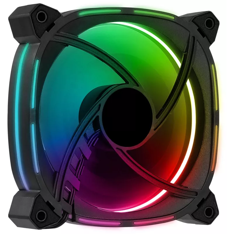 Ventola PC Aerocool ASTRO12 12cm LED RGB antivibrazione 6 pin nero