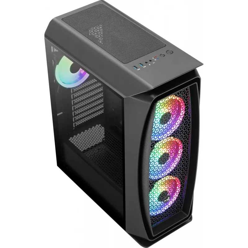 Aerocool Aero One Duo case PC ATX 4x ventole ARGB 12 cm + griglia frontale