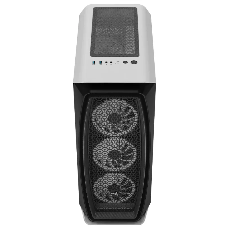 Aerocool AEROONEDUOWHV1 case gaming ATX 4x ventole ARGB bianco