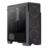 Aerocool Ore vetro temperato Midi Tower nero