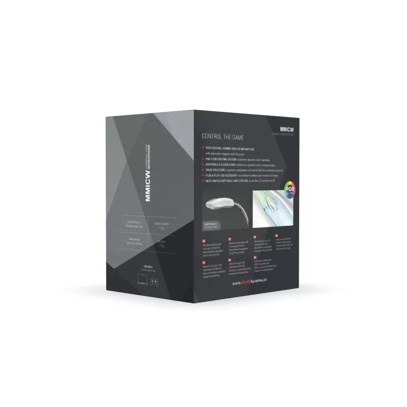 Mars Gaming MMICW microfono bianco microfono da tavolo